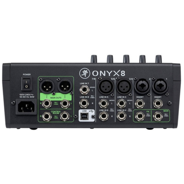 Consola Mixer 8 Canales Mackie Onyx8 Analógica Usb Sd Bt
