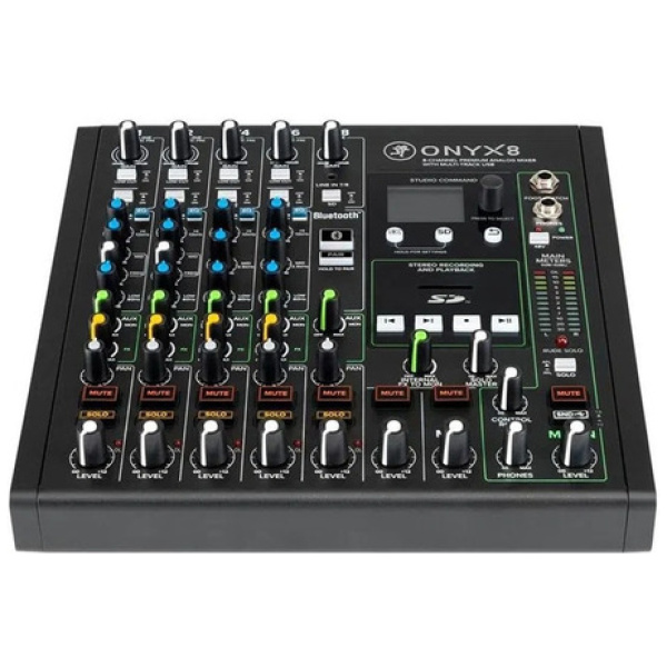 Consola Mixer 8 Canales Mackie Onyx8 Analógica Usb Sd Bt
