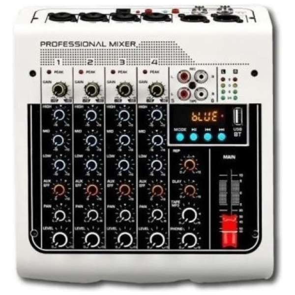Consola Mixer Ross Mx400 4 Canales Bluetooth Usb