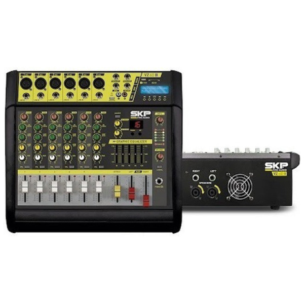 Consola Mixer Skp Vz60 Vz-60 Ii Potenciada 6 Canales Usb