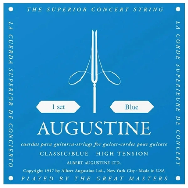 Encordado Augustine Cuerdas Guitarra Clásica Blue High Tensión