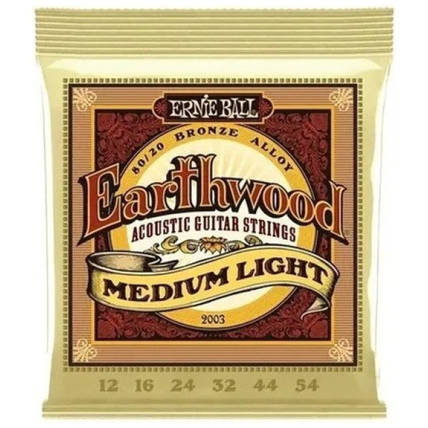 Encordado Ernie Ball Guitarra Acústica Cuerdas 2003 Earthwood 012