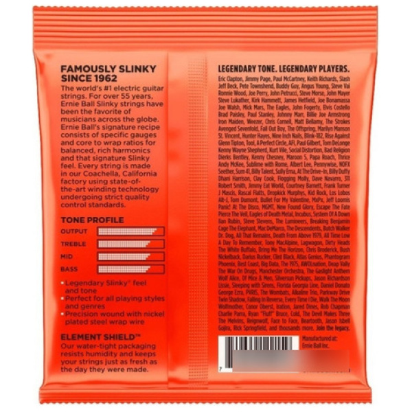 Encordado Ernie Ball Guitarra Electrica P02215 Cuerdas 10-52 Skinny