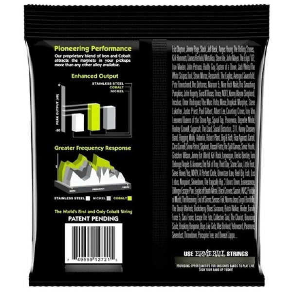 Encordado Ernie Ball Slinky Cobalt 2721 Para Eléctrica