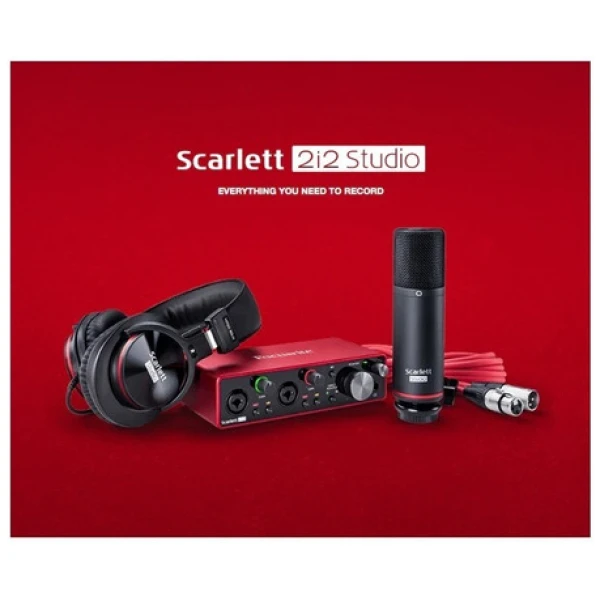 Kit Grabación Focusrite Scarlett 2i2 Studio Pack (3gen)