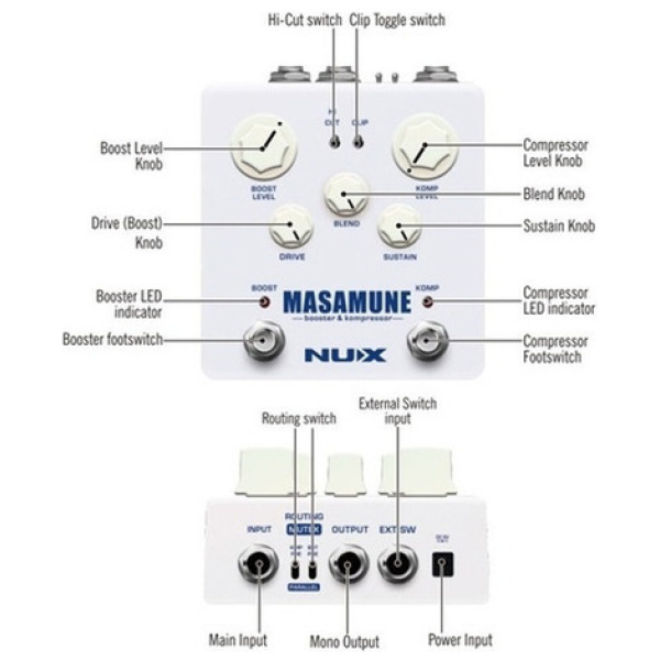 Pedal De Efecto Nux Nbk5 Masamune Booster Compresor
