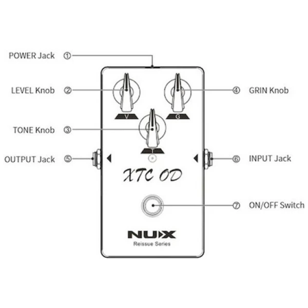 Pedal Nux Xtc Od Overdrive Para Guitarra
