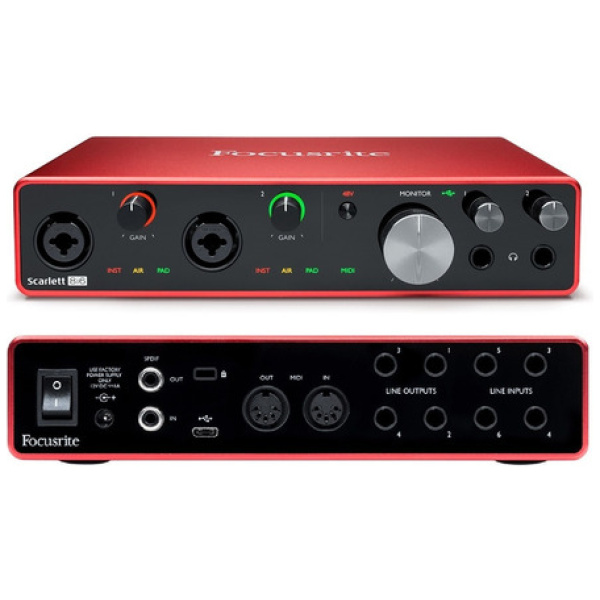 Placa Interfaz De Audio Focusrite Scarlett 8i6 3rd Gen