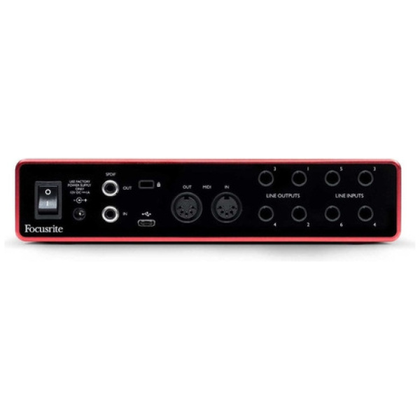 Placa Interfaz De Audio Focusrite Scarlett 8i6 3rd Gen