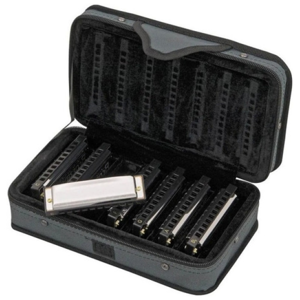 Set Armonica Blues Band Hohner 7 Tonos Estuche Semirigido