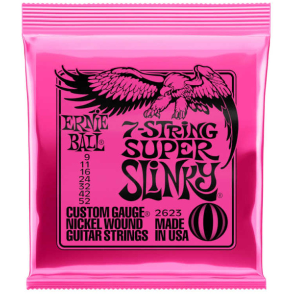 Encordado Ernie Ball 9-52 Guitarra Eléctrica Cuerdas 7C P02623