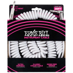 Cable Ernie Ball Instrumento Espiralado Plug Blanco 9m P06045