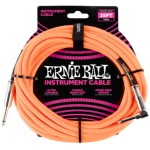 Cable Plug Ernie Ball P/Instrumento Textil Naranja 7.5m P06067