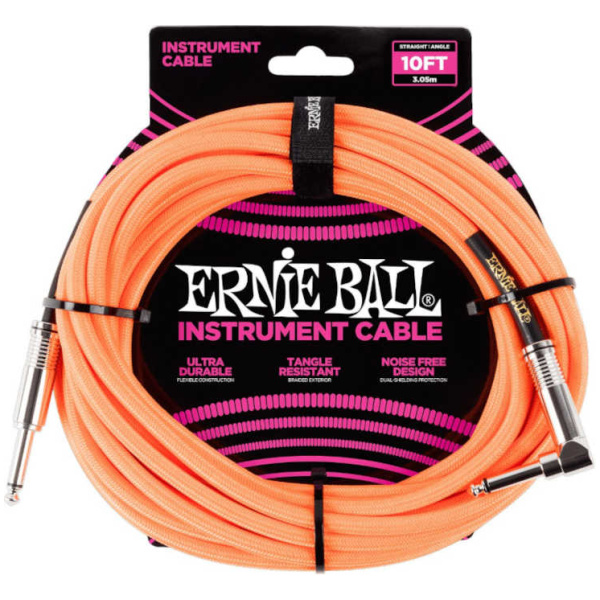 Cable Instrumento Ernie Ball Plug 3.05m Naranja P06079