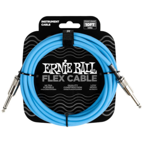 Cable Ernie Ball Plug-Plug P/Instrumento Guitarra/Bajo 6m P06412