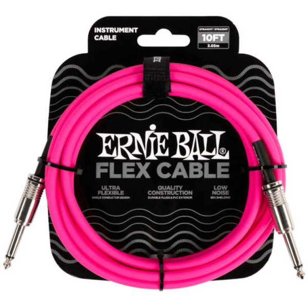 Cable Ernie Ball Plug-Plug P/Instrumento Guitarra/Bajo 6m P06413