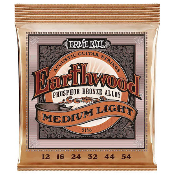 Encordado Ernie Ball Acústica 12-54 Cuerdas Earthwood Phosphor Bronze P02146