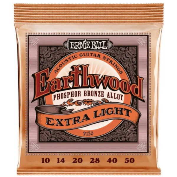 Encordado Ernie Ball Acústica 10-50 Cuerdas Earthwood Phosphor Bronze P02150