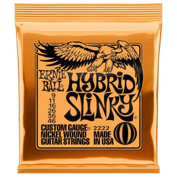 Encordado Ernie Ball Guitarra Eléctrica Original Slinky Nickel Cuerdas 9-46 P02222