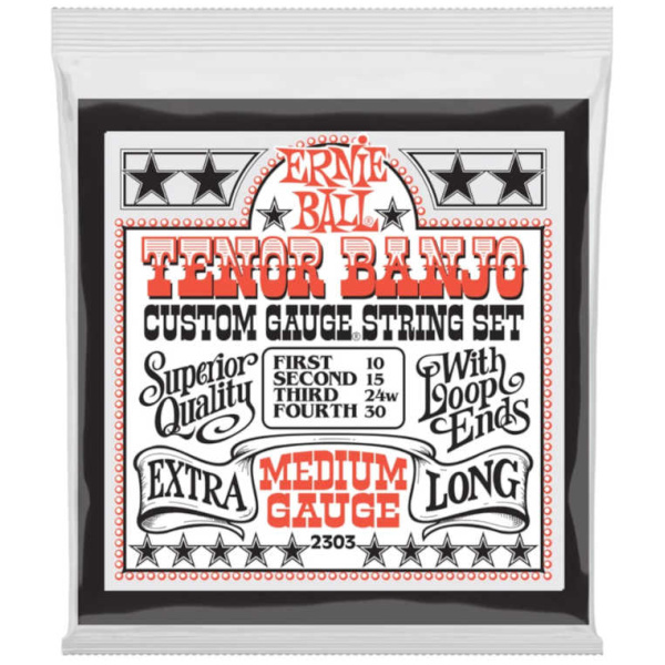 Encordado Ernie Ball Banjo Tenor Cuerdas 10-30 P02303
