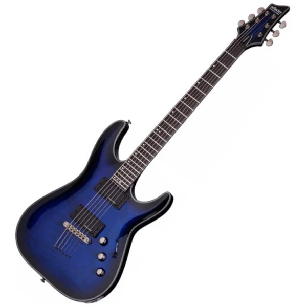 Guitarra Eléctrica Schecter Blackjack SLS C1 A Dots Azul STBB