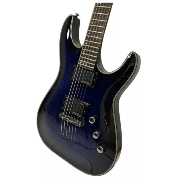 Guitarra Eléctrica Schecter Blackjack SLS C1 A Dots Azul STBB