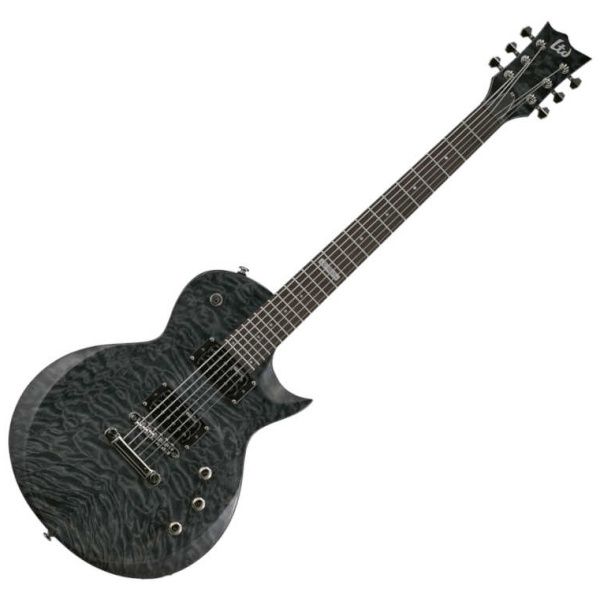 Guitarra Eléctrica ESP LTD Negra LEC100QMSTBLK