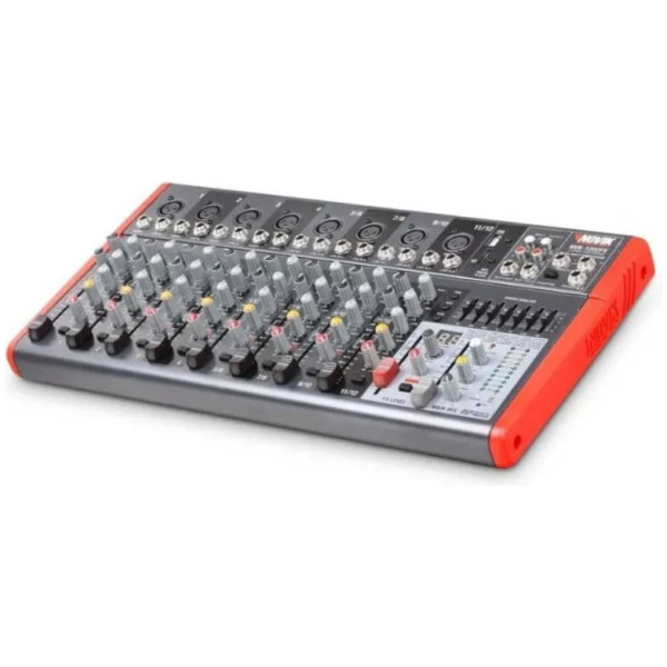 Consola Mixer Novik Nvk1202fx Bt Usb 12 Canales Ultra Slim