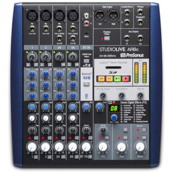 Mixer Interfaz Presonus Studiolive AR8C