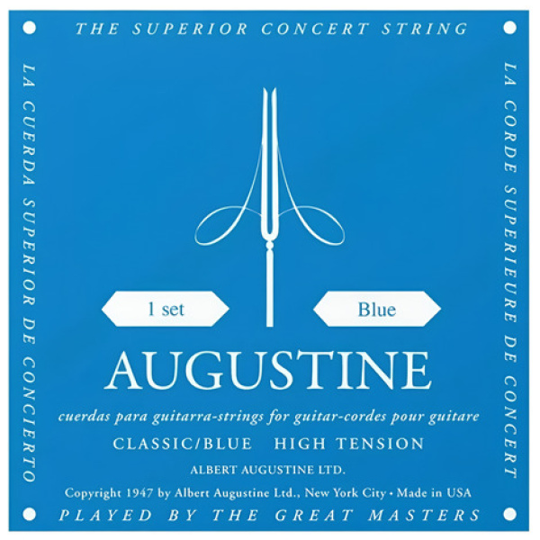 Encordado Augustine Para Guitarra Clásica Blue High Tensión