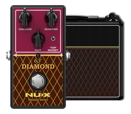 Pedal Nux Nro-6 Diamond 63 Overdrive Reissue Series Negro