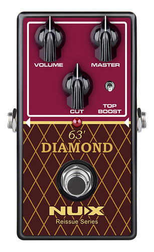 Pedal Nux Nro-6 Diamond 63 Overdrive Reissue Series Negro