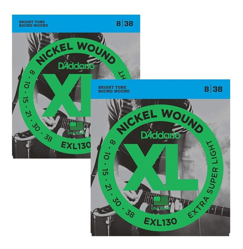 Encordado Daddario Exl130 Para Guitarra Eléctrica .008-038