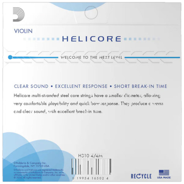 Encordado Daddario Helicore H310 P/violín 4/4