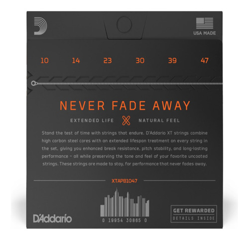 Encordado Daddario Xtapb1047 P/guitarra Acústica 10-47