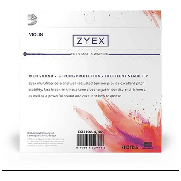 Encordado Daddario Zyex Dz310a P/violín 4/4