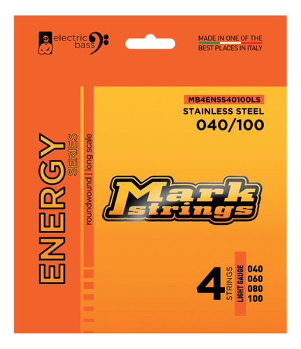 Encordado P/ Bajo 4 Cuerdas Markbass Energy Series 40-100