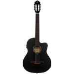 Guitarra Electro Clásica Nylon Ortega Negra RCE125SNSB