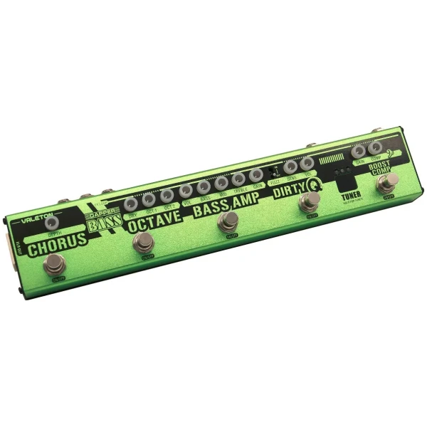 Pedalera Para Bajo Valeton Ves-2 Dapper Bass Strip Verde