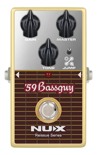 Pedal Overdrive Nux '59 Bassguy Para Guitarra Eléctrica