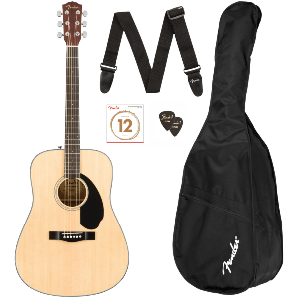Guitarra Electroacústica Fender CD60S Dreadnought V2 Dread Pack