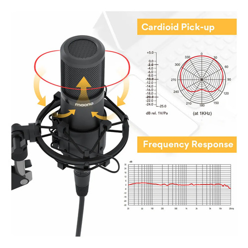 Kit Micrófono Condenser Maono Au-pm320s + Accesorios