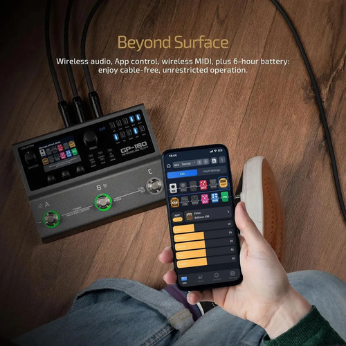 Pedalera Multiefectos Valeton Gp-180 Para Guitarra Bluetooth