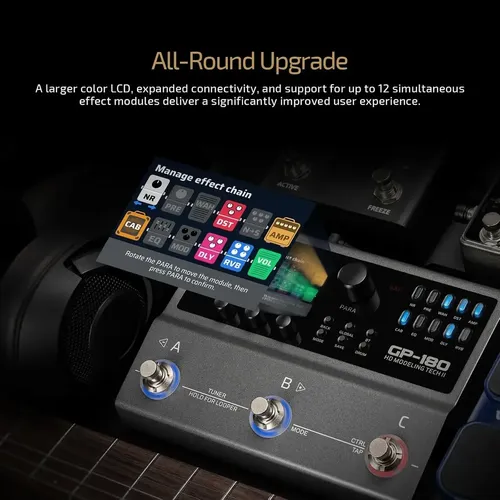 Pedalera Multiefectos Valeton Gp-180 Para Guitarra Bluetooth