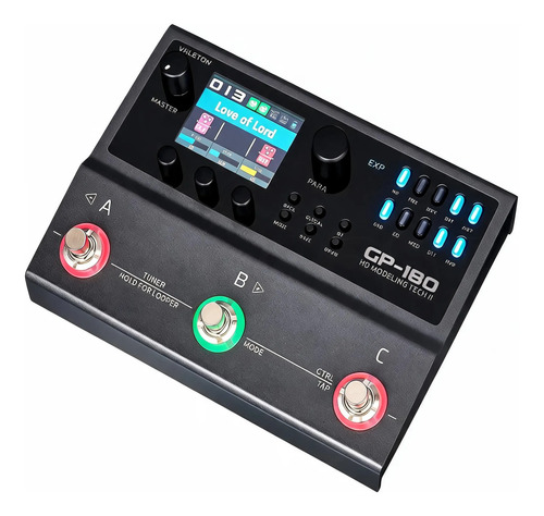 Pedalera Multiefectos Valeton Gp-180 Para Guitarra Bluetooth