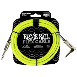Cable Guitarra Ernie Ball Flex Verde 3.05m Angular P06465