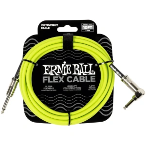 Cable Ernie Ball P06465 Plug Recto Angular 3 Metros Verde