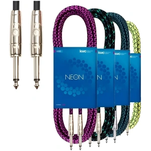Cable Kwc Neon 105 Plug Plug X 6 Mts Mallado Guitarra Bajo