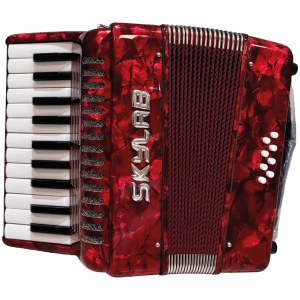Acordeón Skylab Piano 8 Bajos 22 Teclas Correa y Funda SKGDE-RD