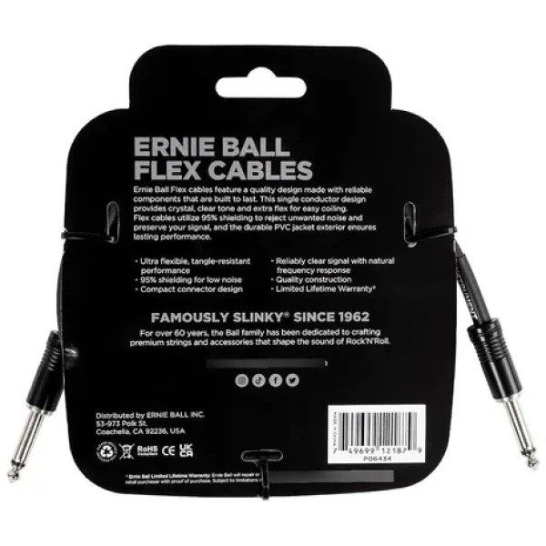 Ernie Ball Cable Flex Instrument 3.05m P06434